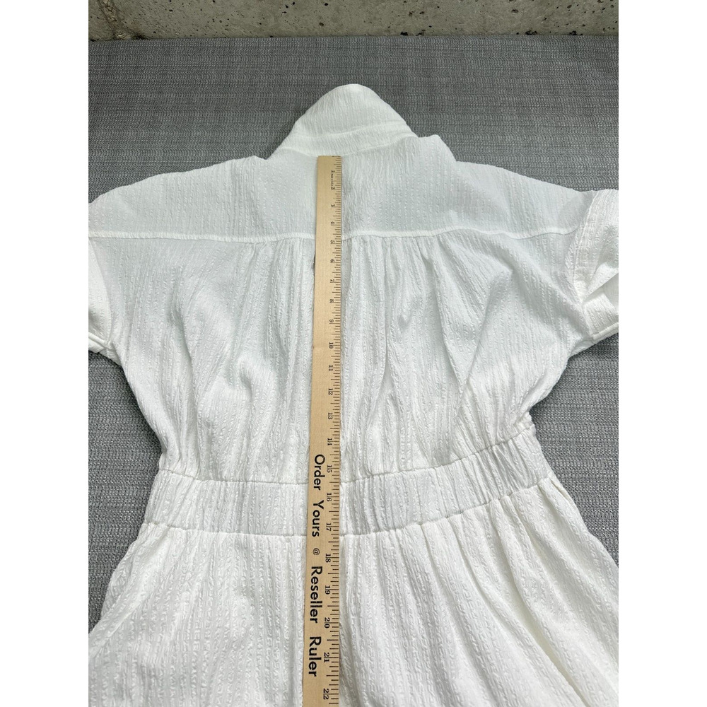 Lulu's Cream Button-Front Midi Dress with Tie Top - Picture 5 of 11